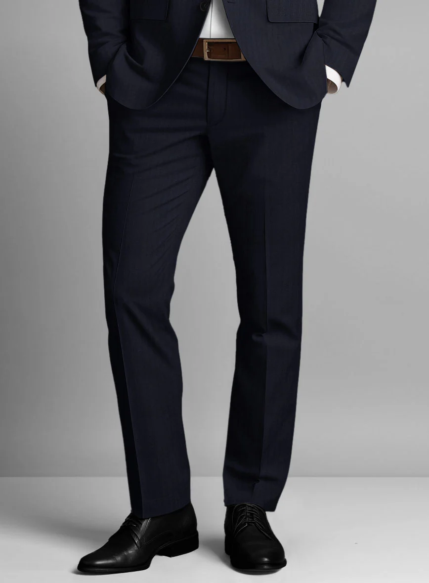 Italian Blue Herringbone Cotton Suit - Image 7