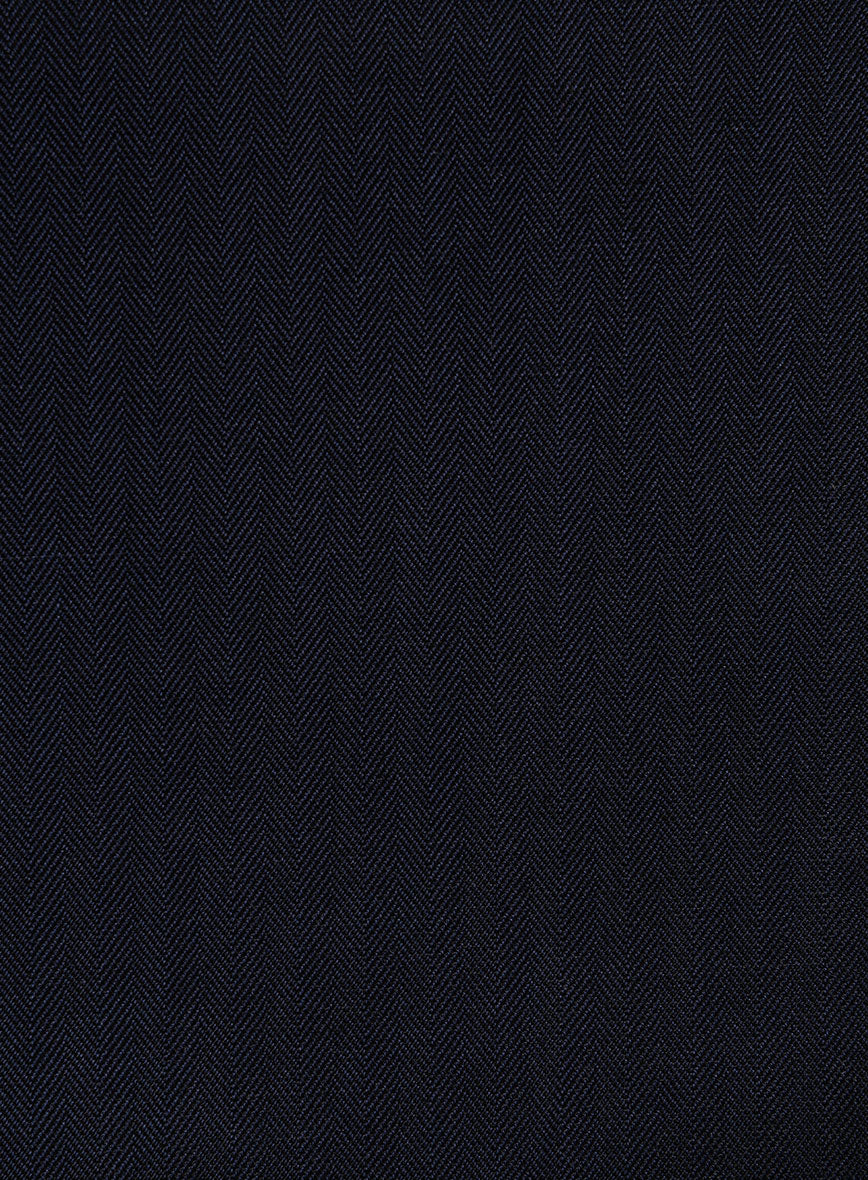 Italian Blue Herringbone Cotton Suit - Image 8