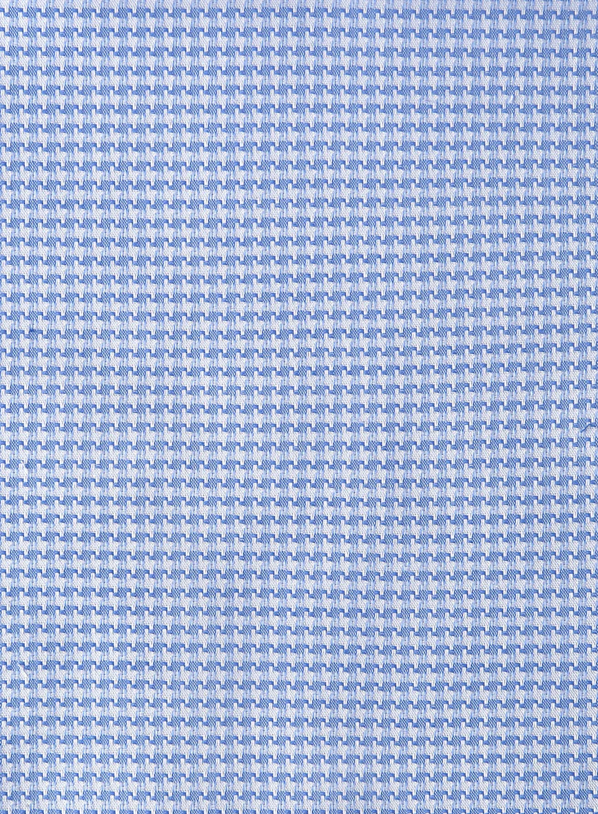Italian Blue Houndstooth Shirt - Image 3