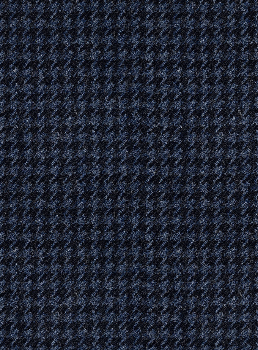 Italian Blue Houndstooth Tweed Jacket - Image 4