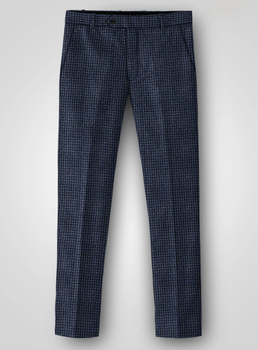 Italian Blue Houndstooth Tweed Suit - Image 6