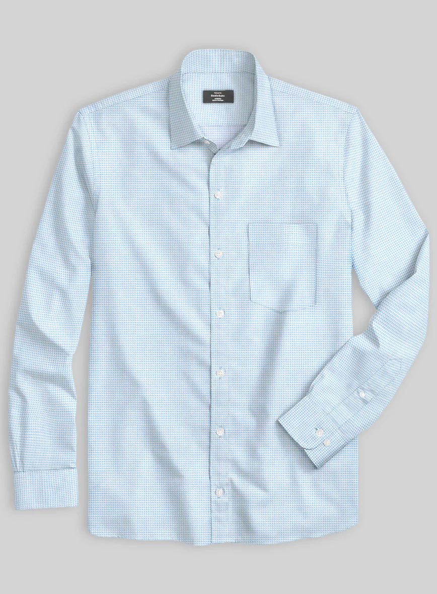 Italian Blue Nailhead Shirt - Image 2