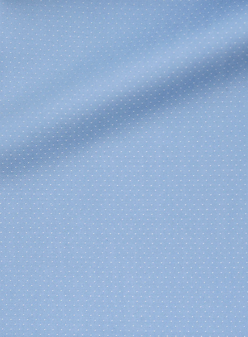 Italian Blue Pin Dots Shirt - Image 3