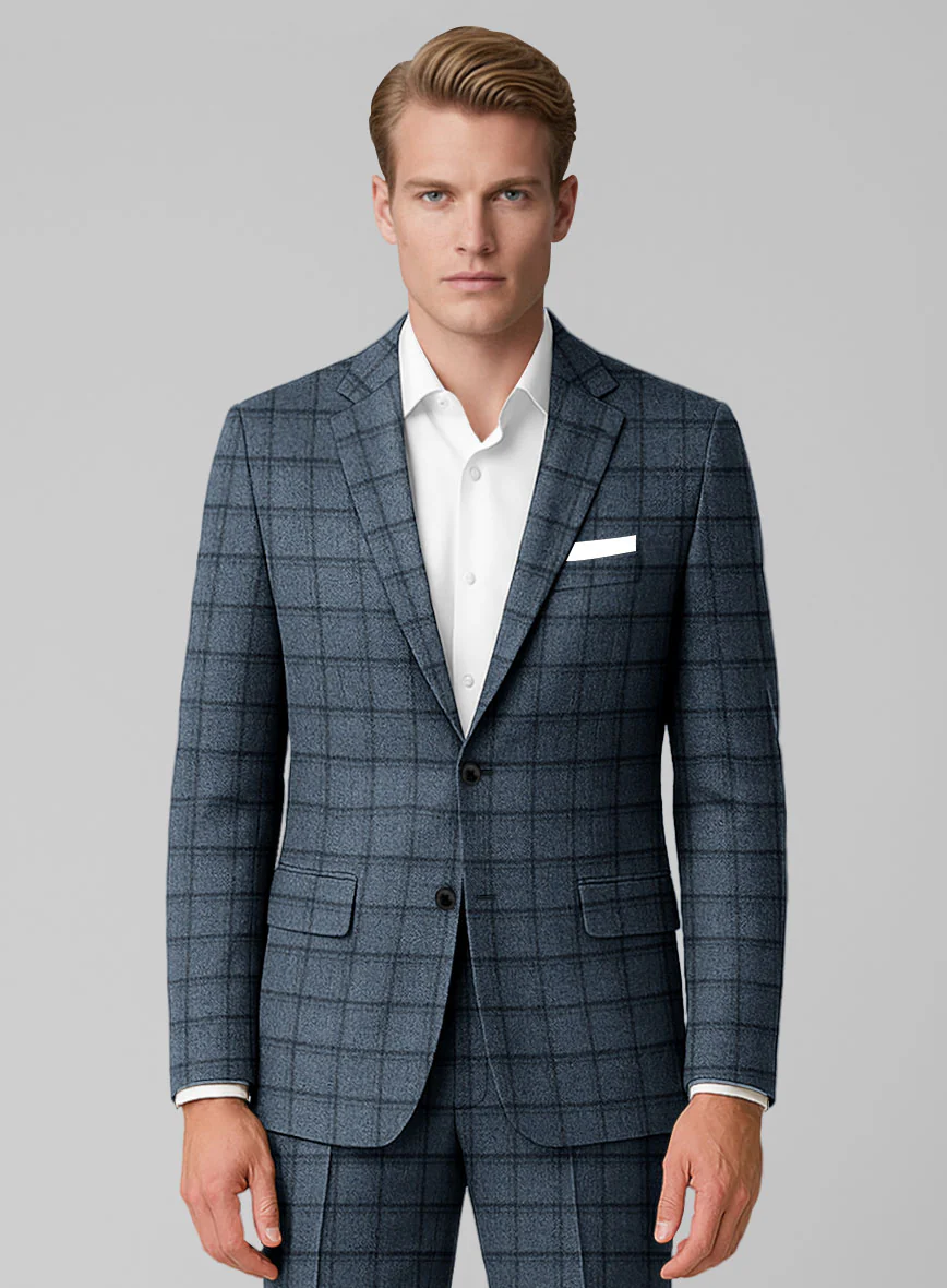 Italian Bluebourne Check Tweed Jacket - Image 2