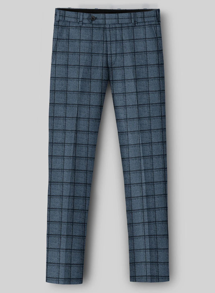 Italian Bluebourne Check Tweed Pants - Image 2
