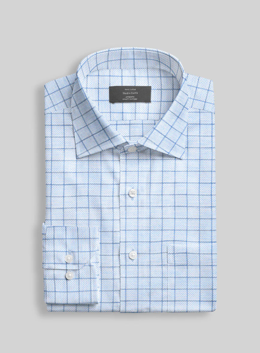Italian Blueframe Check Shirt - Image 2
