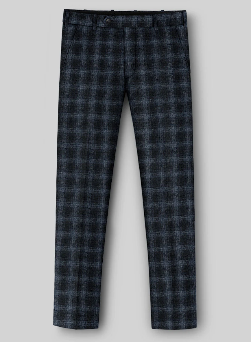 Italian Bluewood Check Tweed Pants - Image 2