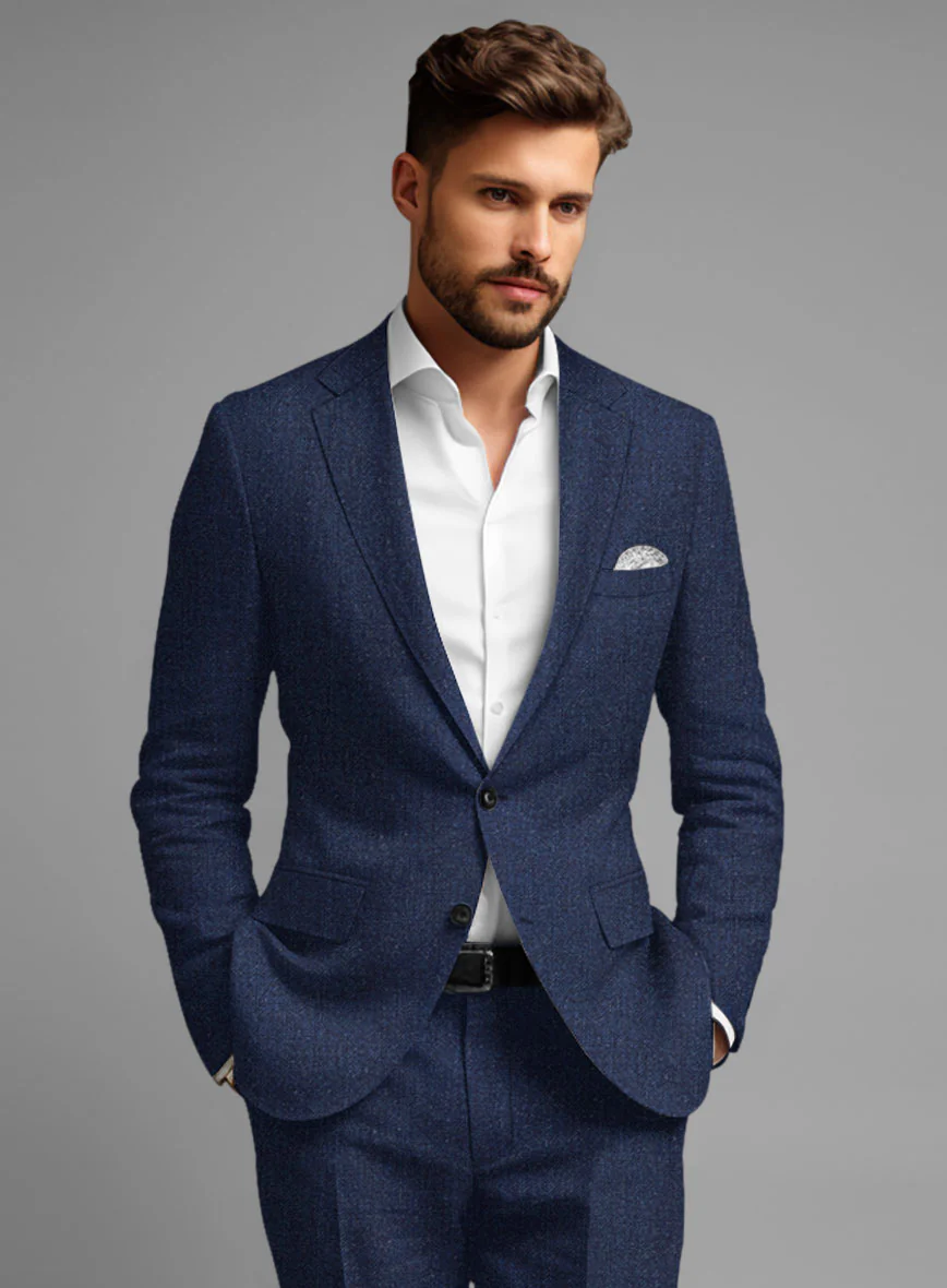 Italian Brandy Blue Linen Jacket - Image 2