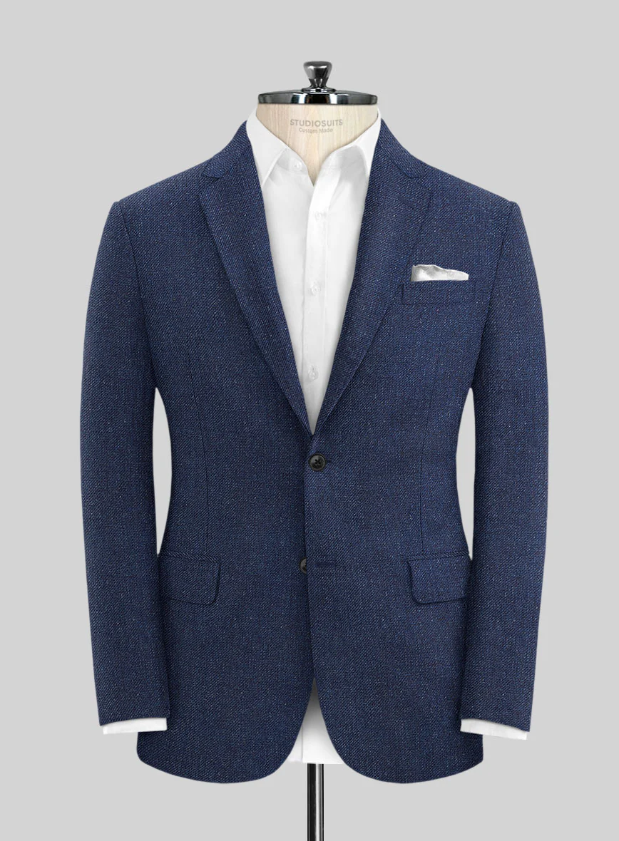 Italian Brandy Blue Linen Suit - Image 3