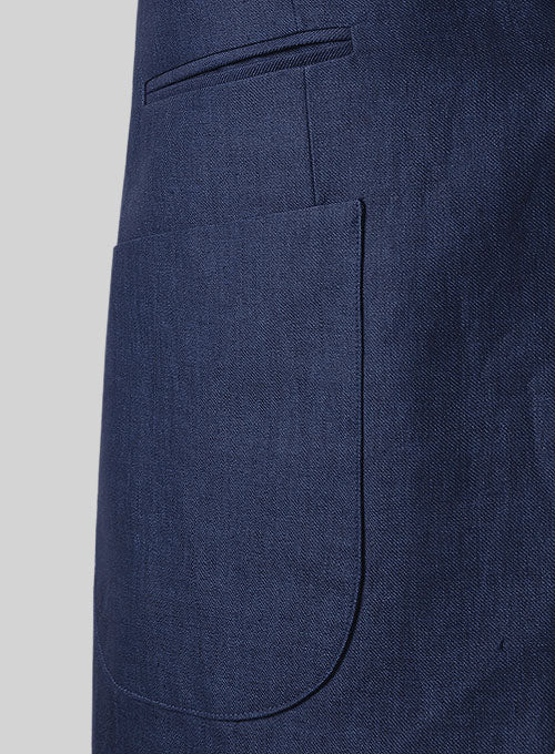 Italian Brandy Blue Pablo Style Linen Jacket - Image 5