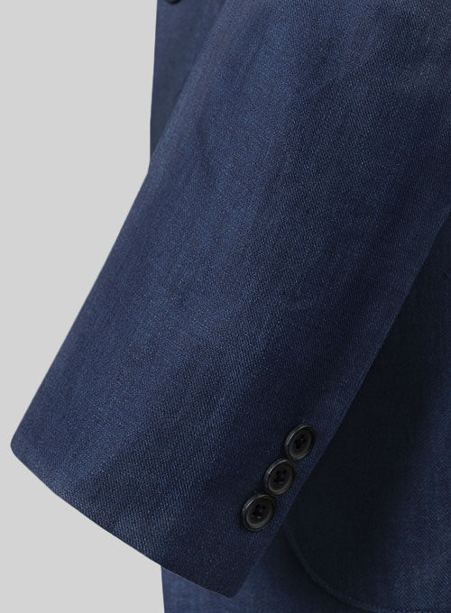 Italian Brandy Blue Pablo Style Linen Jacket - Image 6