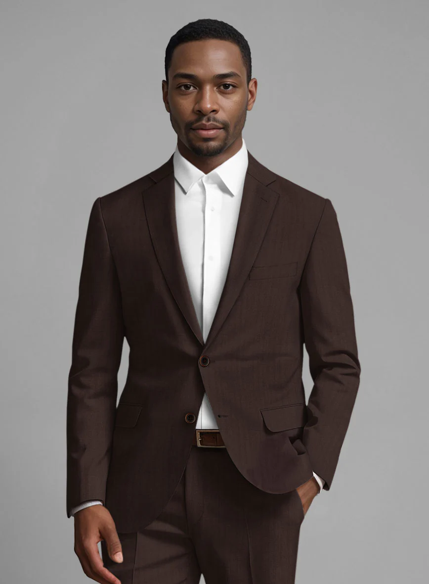 Italian Brown Herringbone Cotton Jacket - Image 2