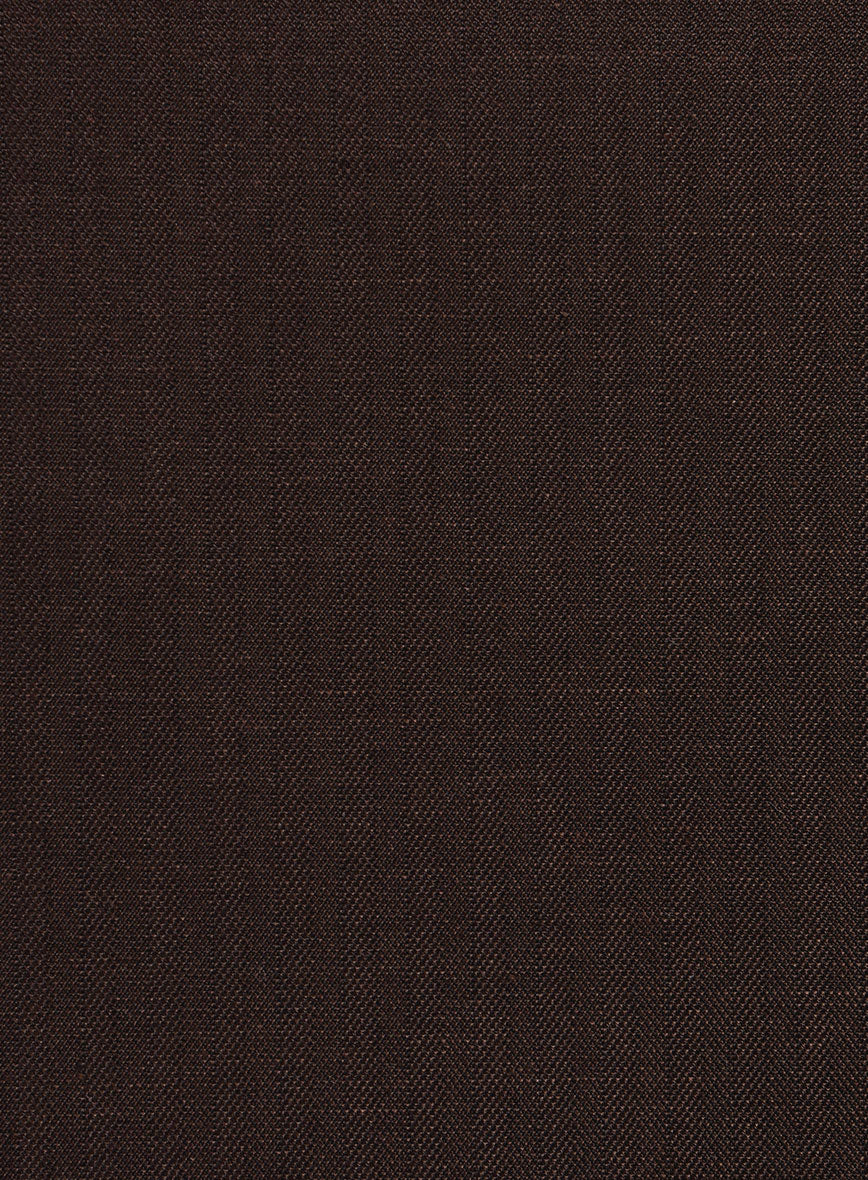 Italian Brown Herringbone Cotton Suit - Image 8
