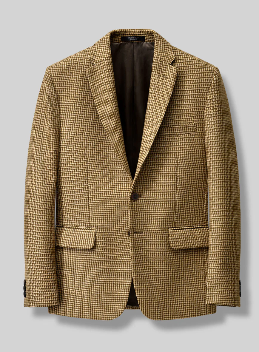 Italian Brown Houndstooth Tweed Suit - Image 4