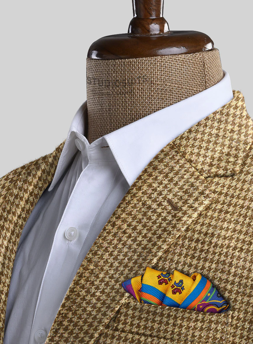 Italian Brown Houndstooth Tweed Suit - Image 5