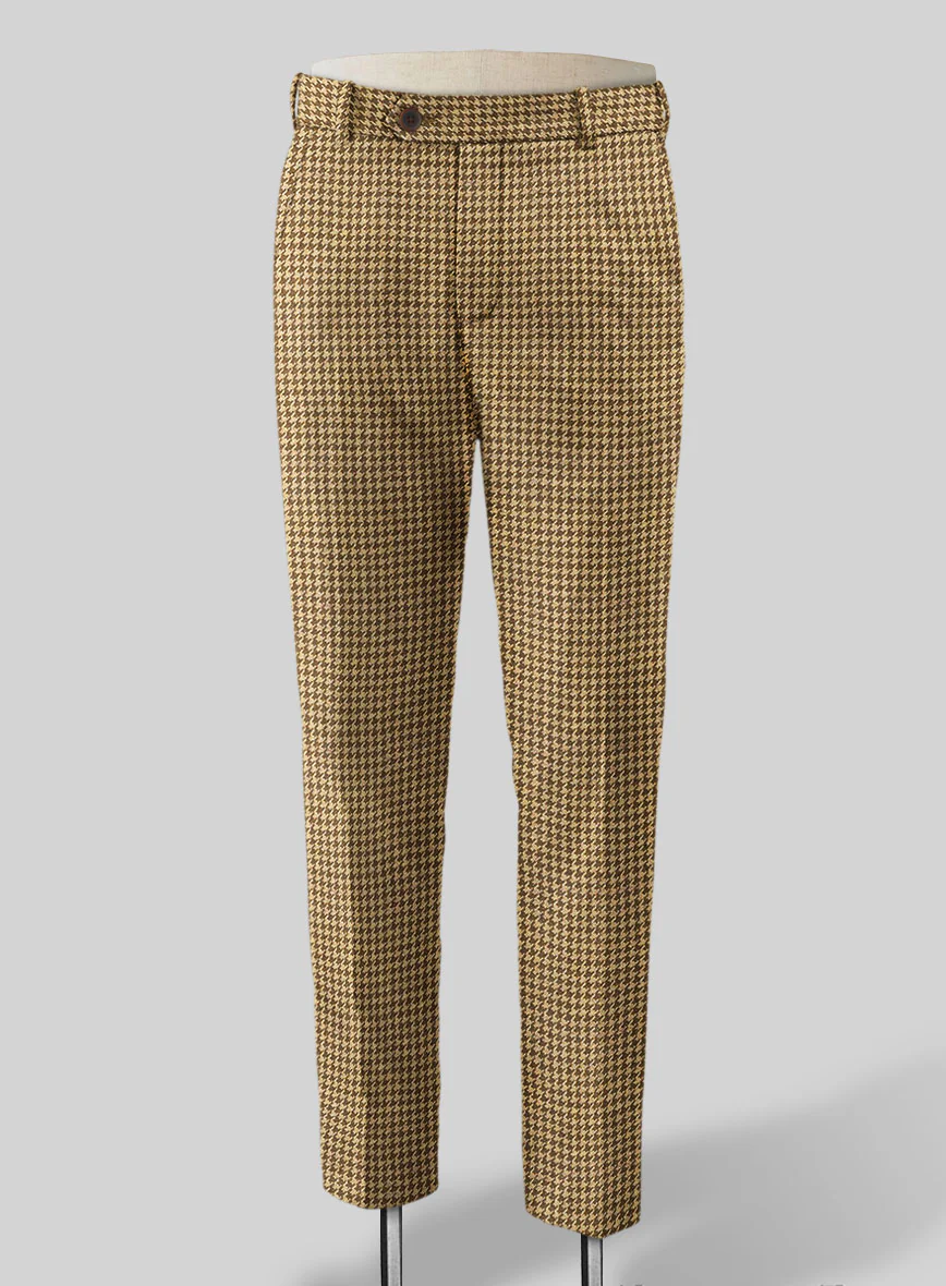 Italian Brown Houndstooth Tweed Suit - Image 6
