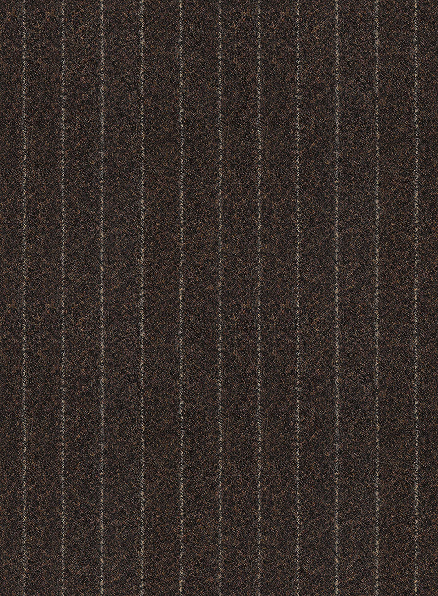 Italian Brown Stripe Clano Tweed Jacket - Image 2