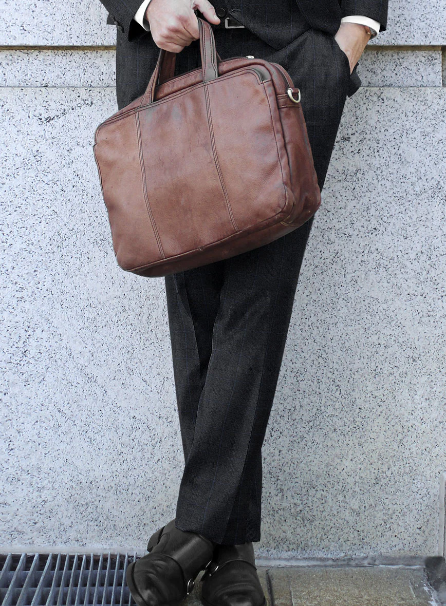 Italian Burta Blue Glen Flannel Suit - Image 5