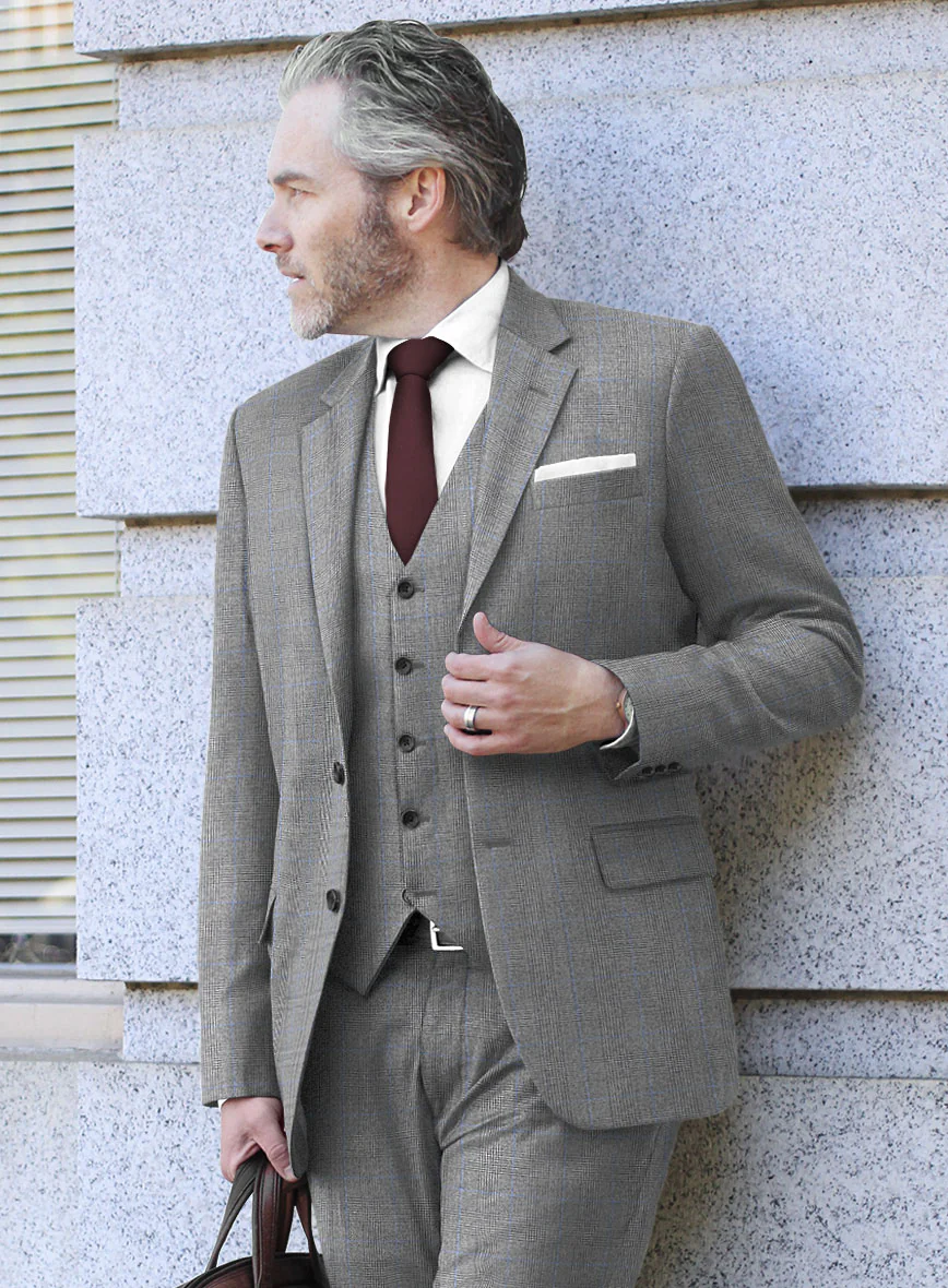 Italian Burta Gray Glen Flannel Jacket - Image 2