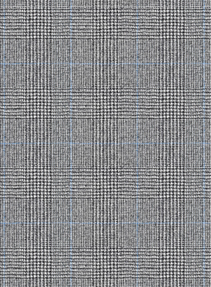 Italian Burta Gray Glen Flannel Jacket - Image 3