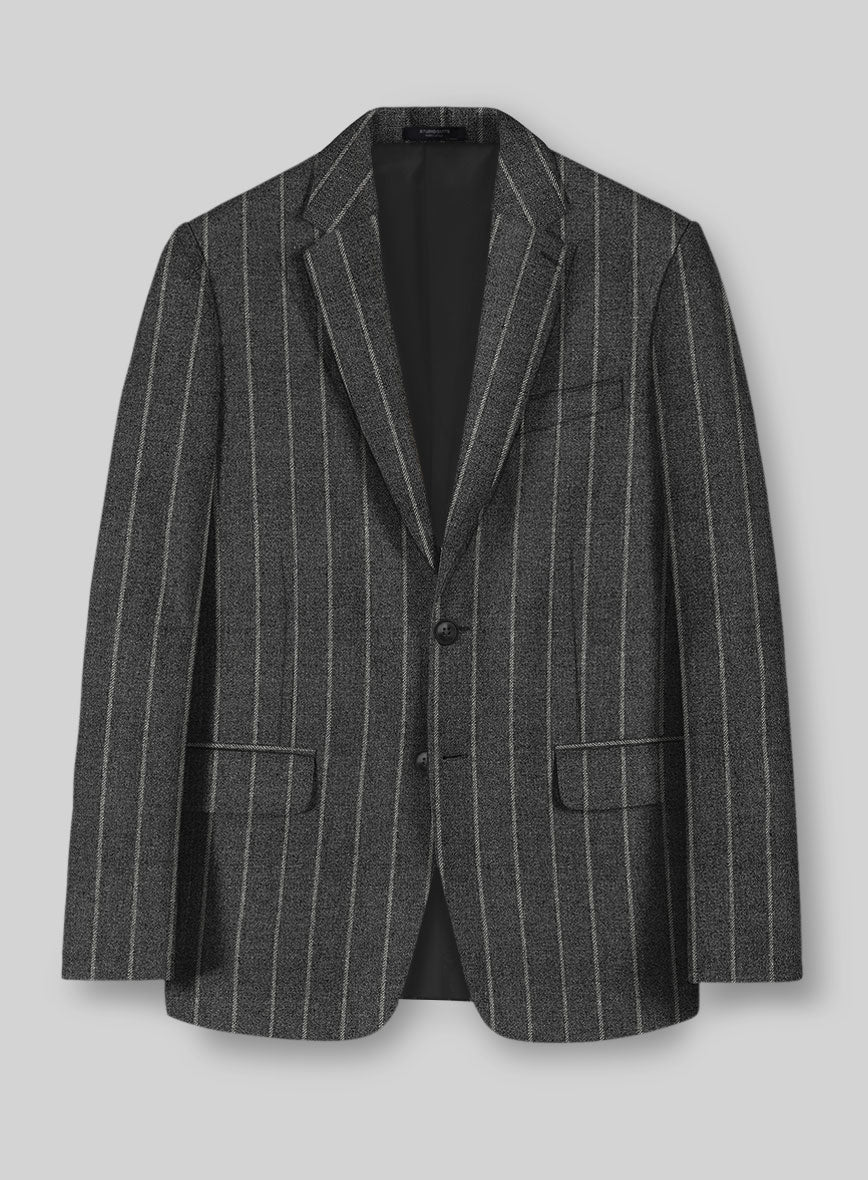 Italian Carbonridge Rope Stripe Tweed Jacket