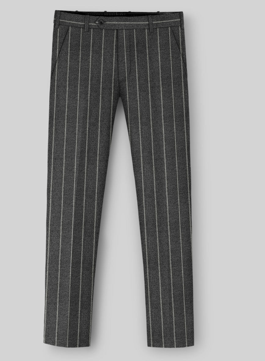 Italian Carbonridge Rope Stripe Tweed Pants - Image 2