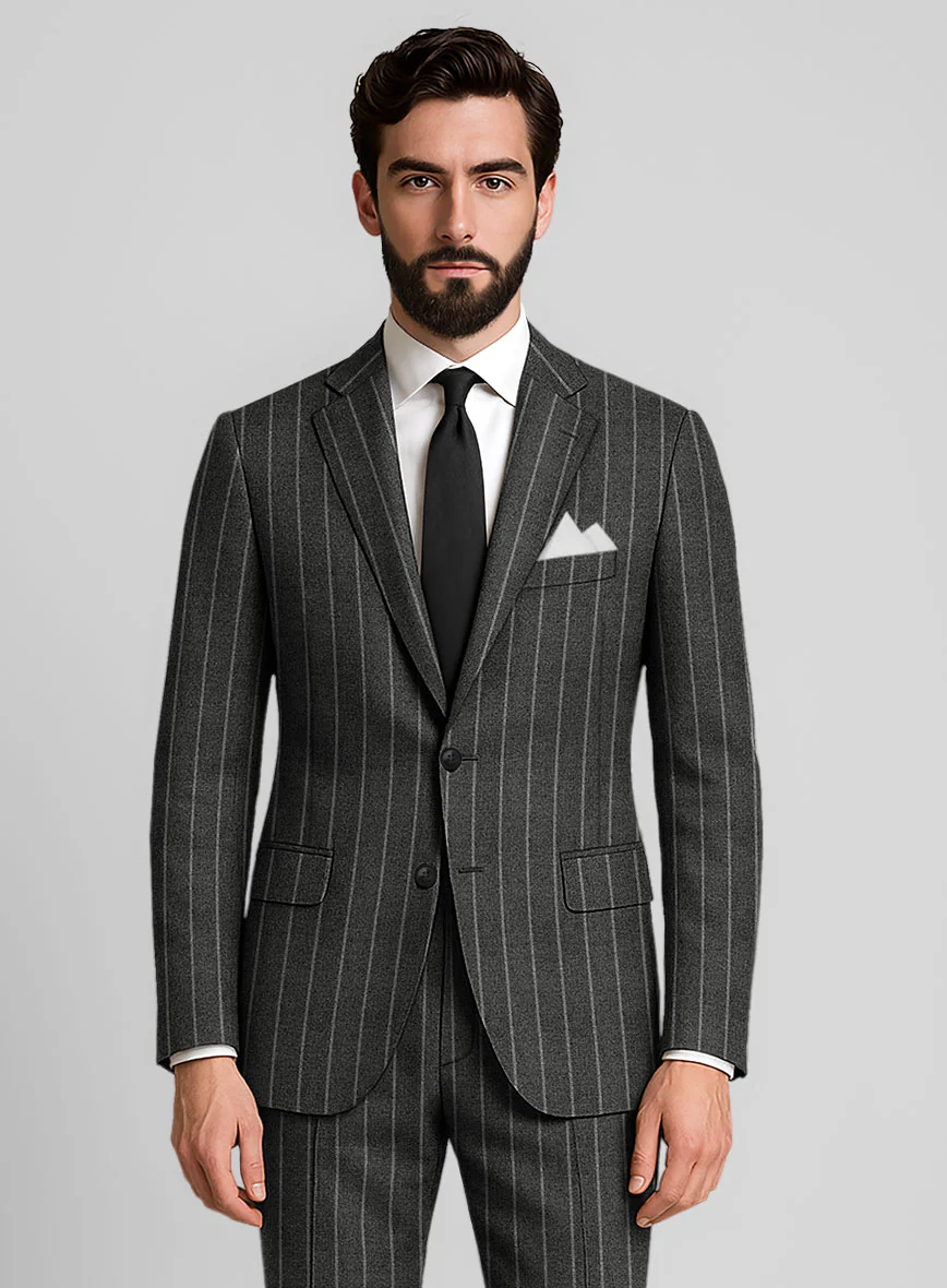 Italian Carbonridge Rope Stripe Tweed Suit - Image 3