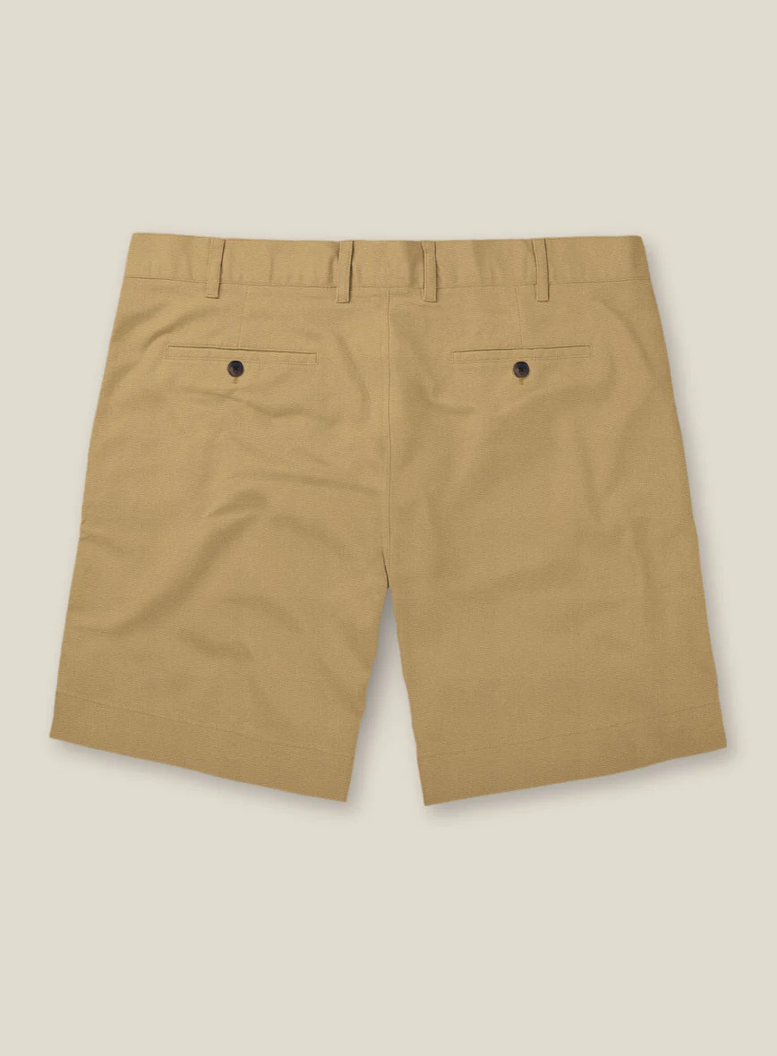 Italian Cider Brown Cotton Stretch Shorts - Image 3