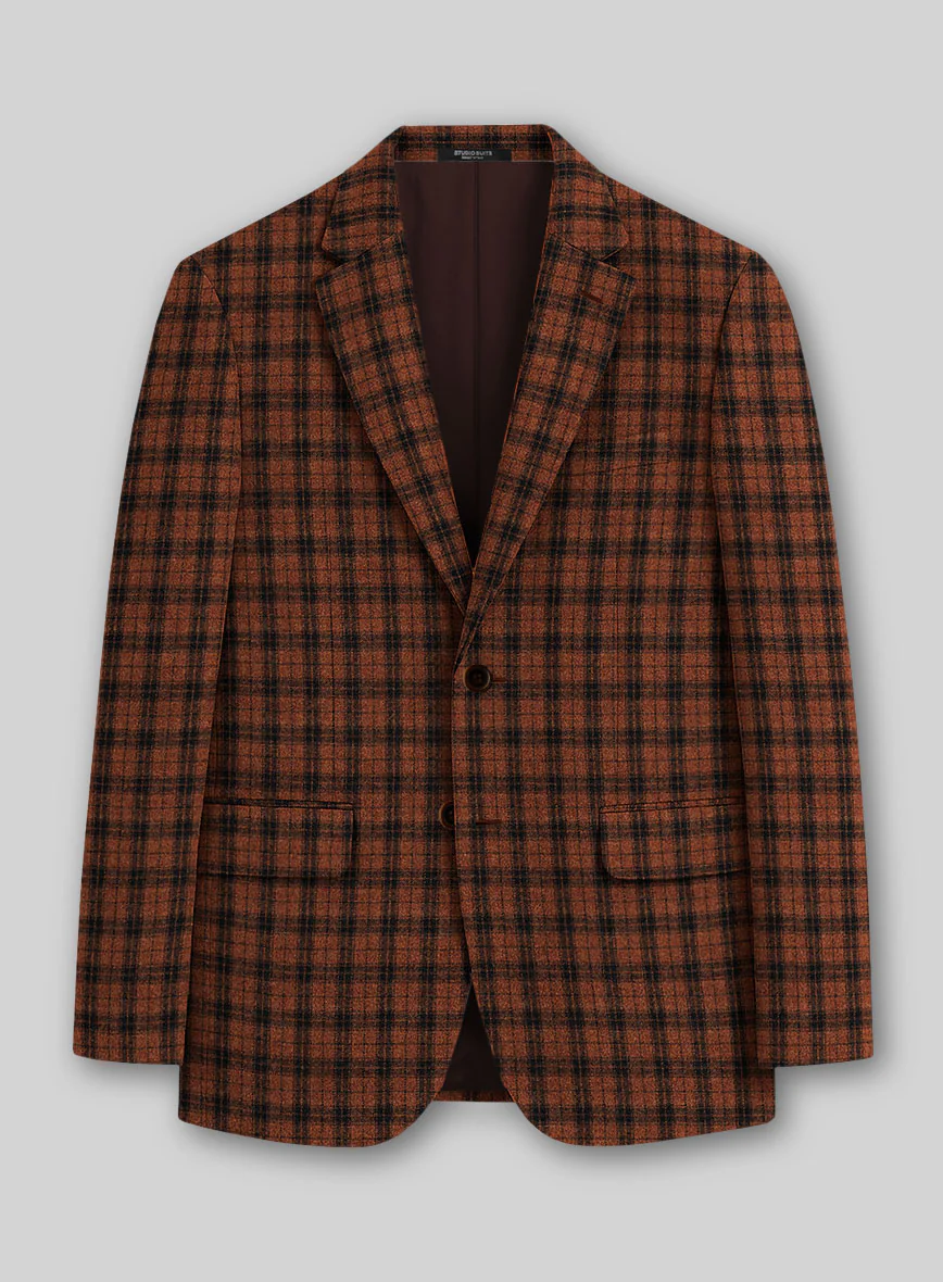 Italian Claretburn Check Tweed Suit - Image 3