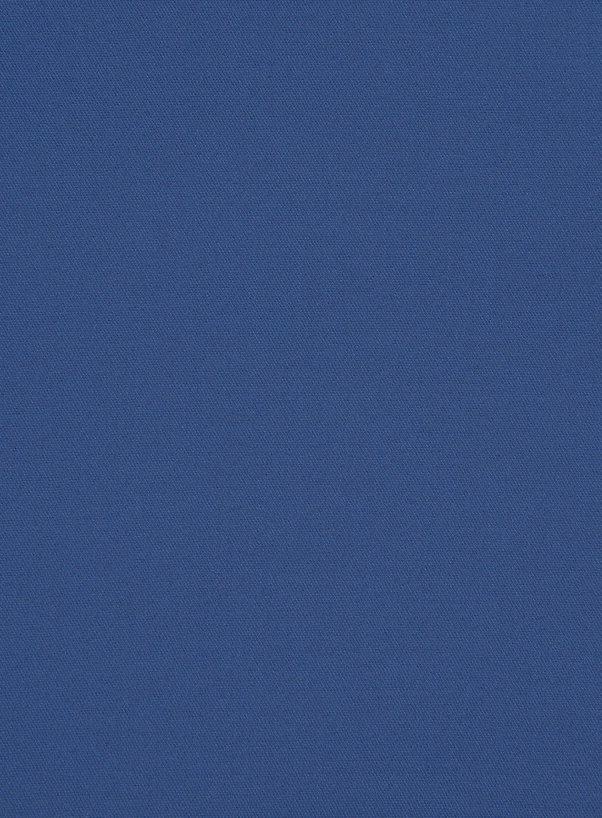 Italian Cobalt Blue Cotton Pants - Image 2