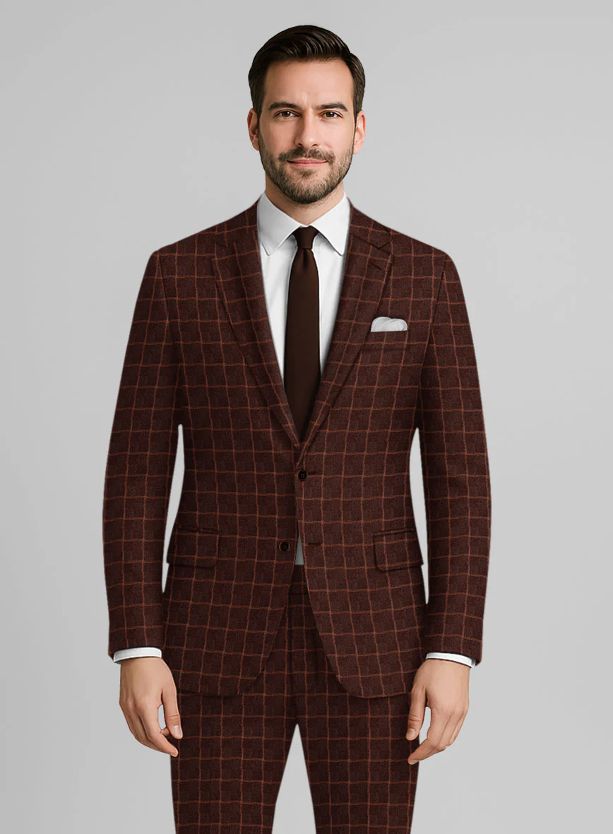 Italian Copperfield Check Tweed Suit - Image 3