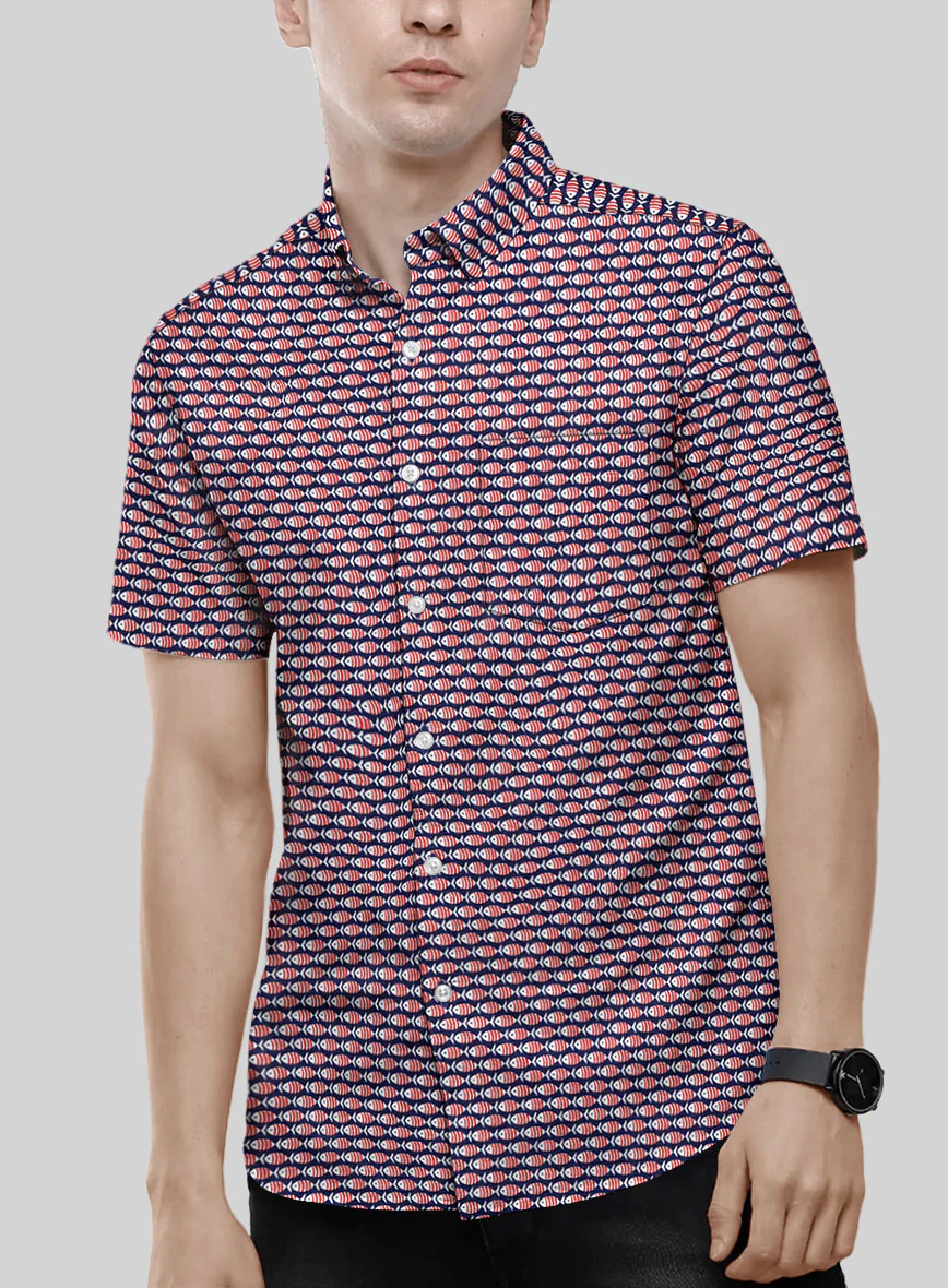 Italian Cotton Bait Fish Shirt - Image 2