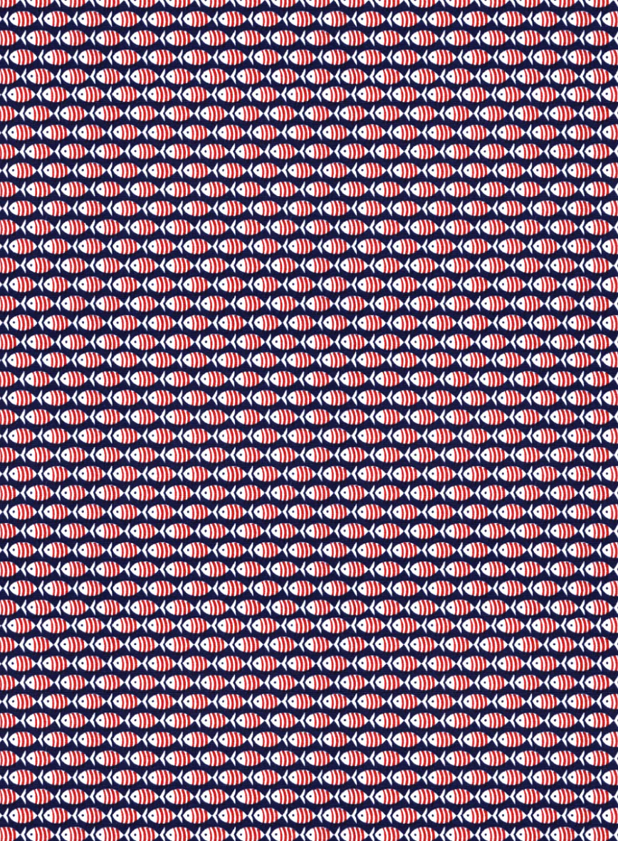 Italian Cotton Bait Fish Shirt - Image 3