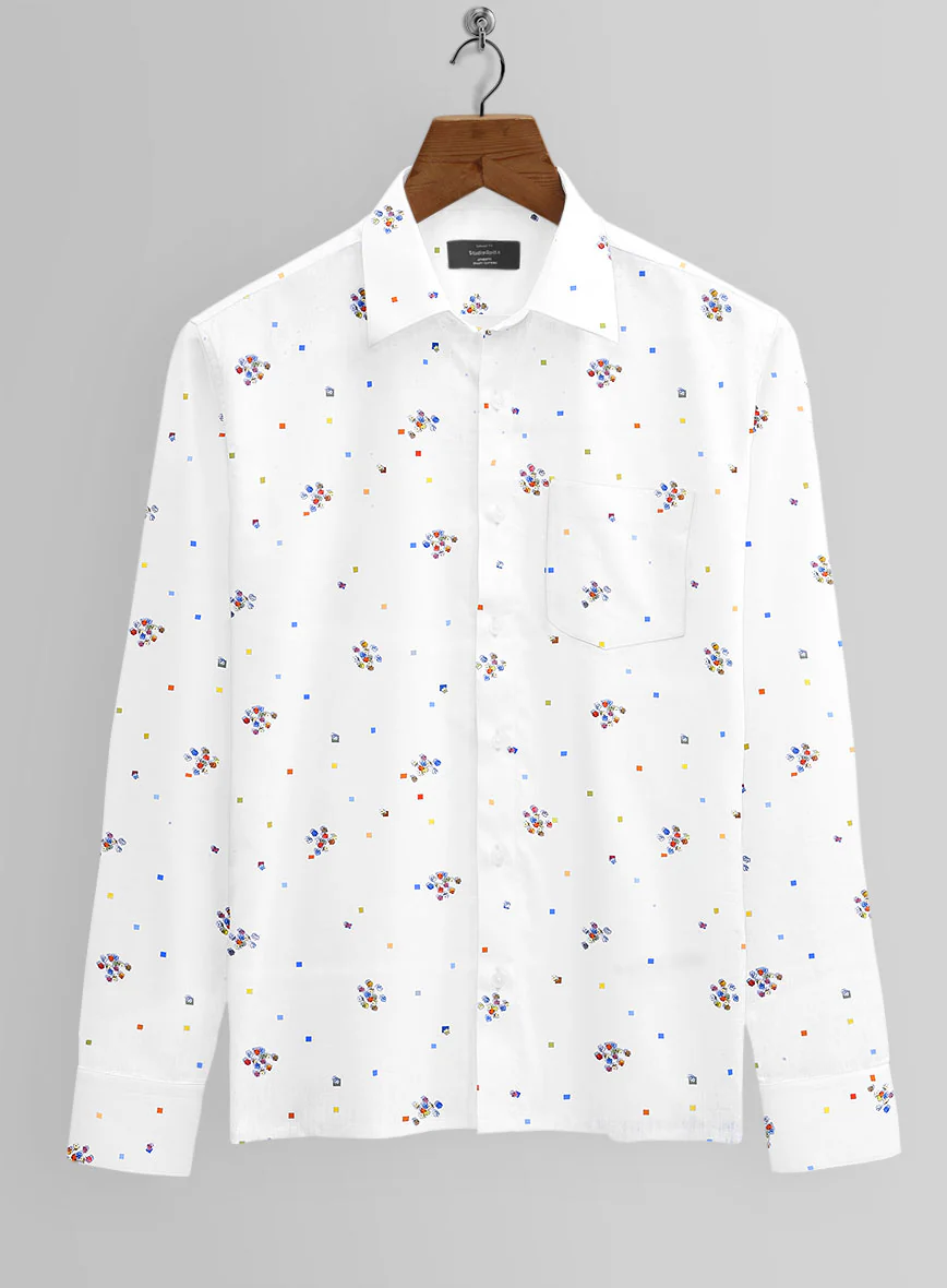 Italian Cotton Dice Galloping Shirt - Image 2