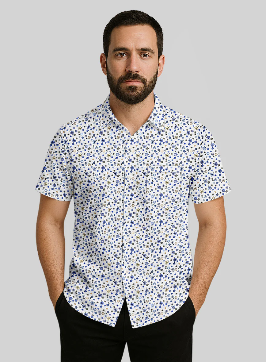 Italian Cotton Ditsy Shirt - Image 2