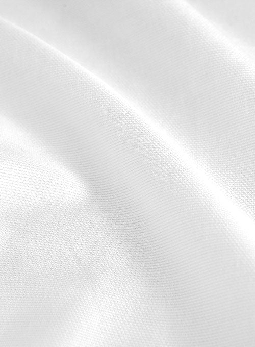 Italian Cotton Dobby Edvigo White Shirt - Image 3