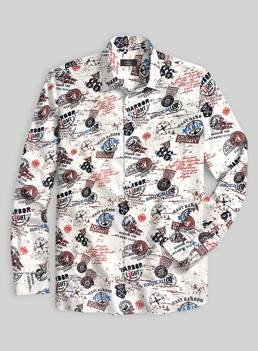 Italian Cotton Dockside Story Shirt - Image 3