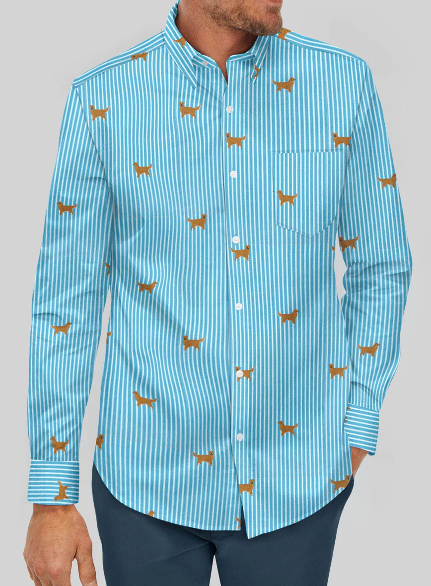 Italian Cotton Golden Retriever Shirt - Image 2