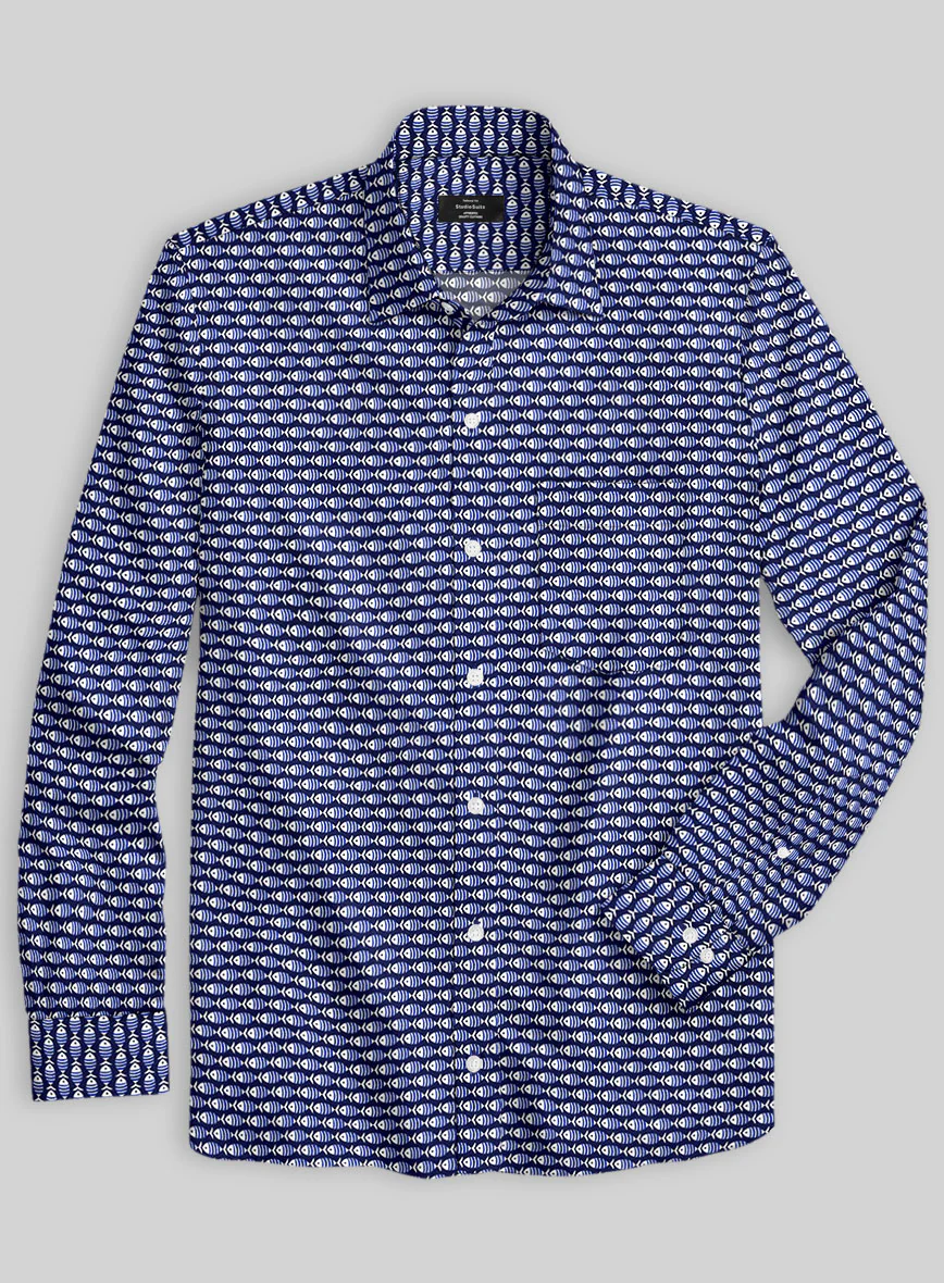 Italian Cotton Guppy Fish Shirt - Image 2