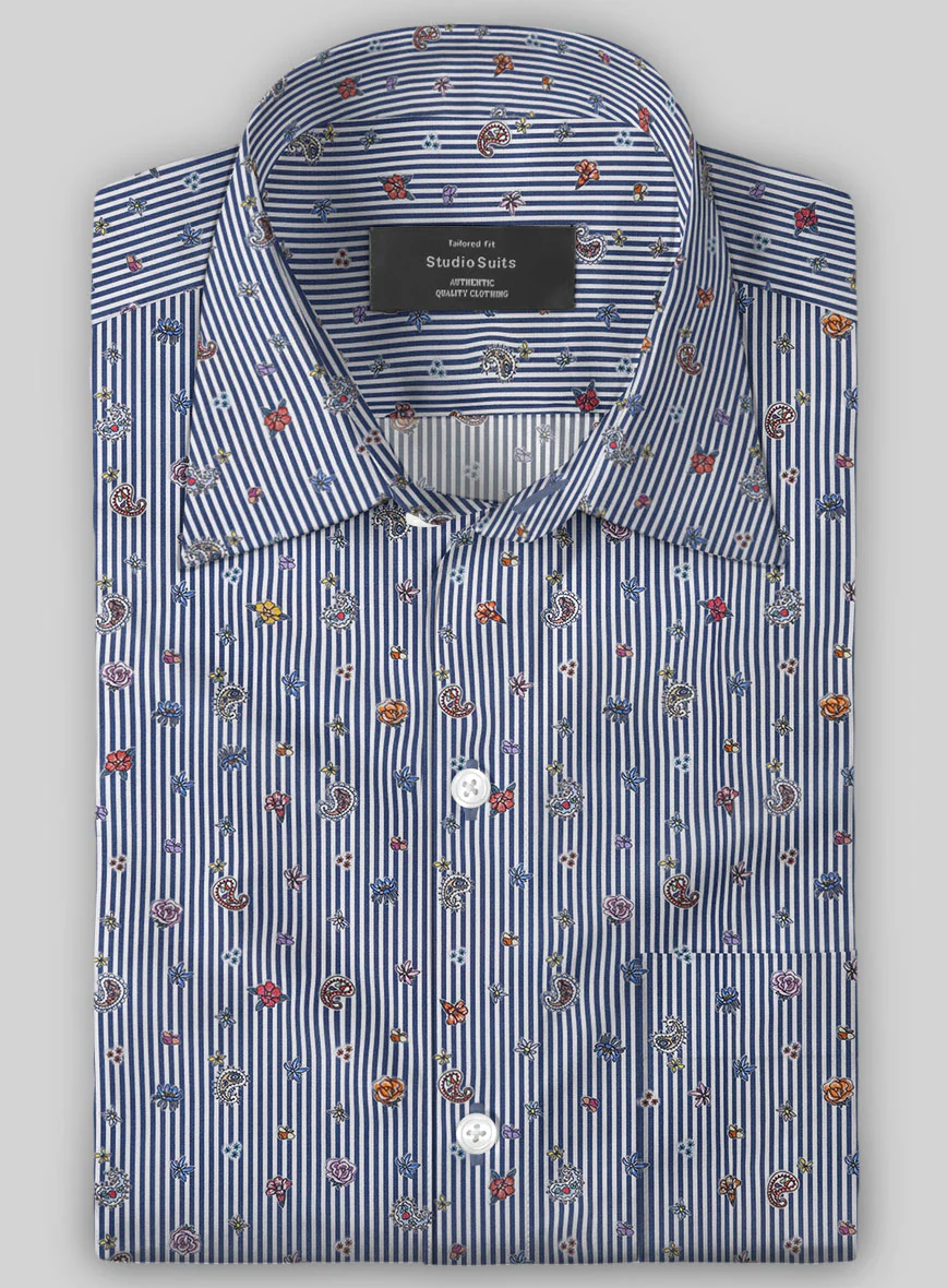 Italian Cotton Ialen Paisley Shirt - Image 2