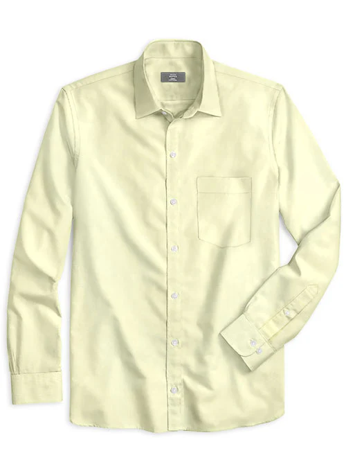 Italian Cotton Light Yellow Shirt - Image 2