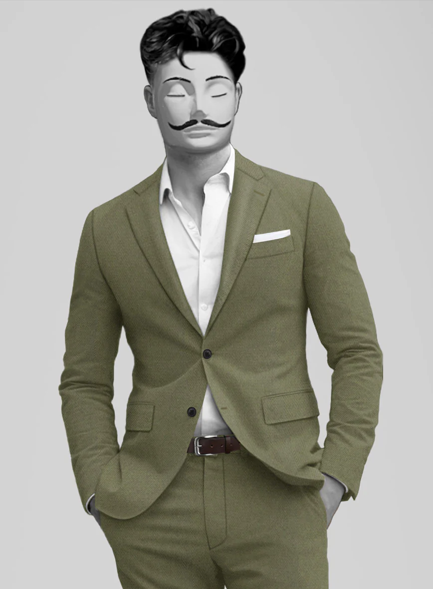 Italian Cotton Lycra Texura Suit - Image 3