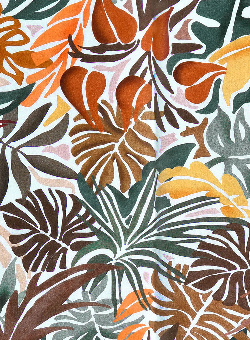 Italian Cotton Monstera Shirt - Image 3