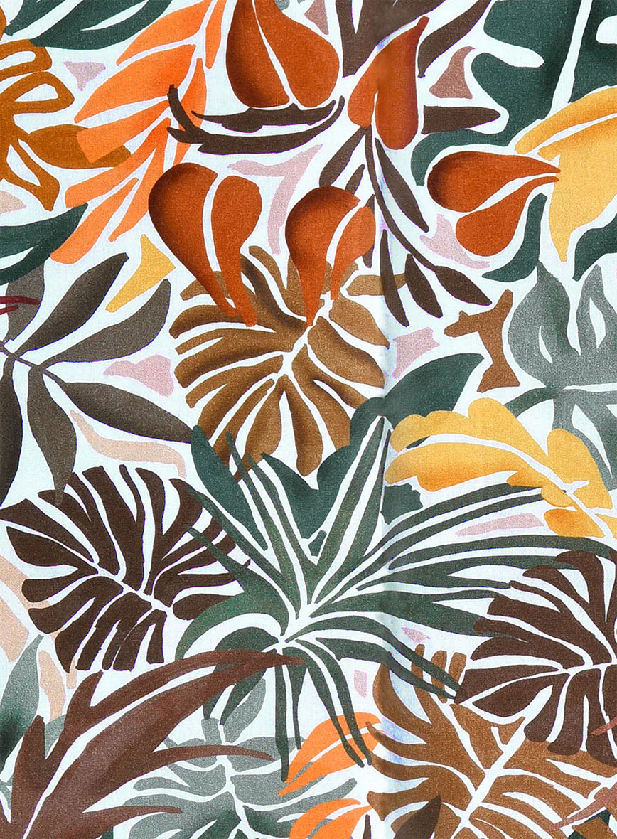 Italian Cotton Monstera Shirt - Image 4