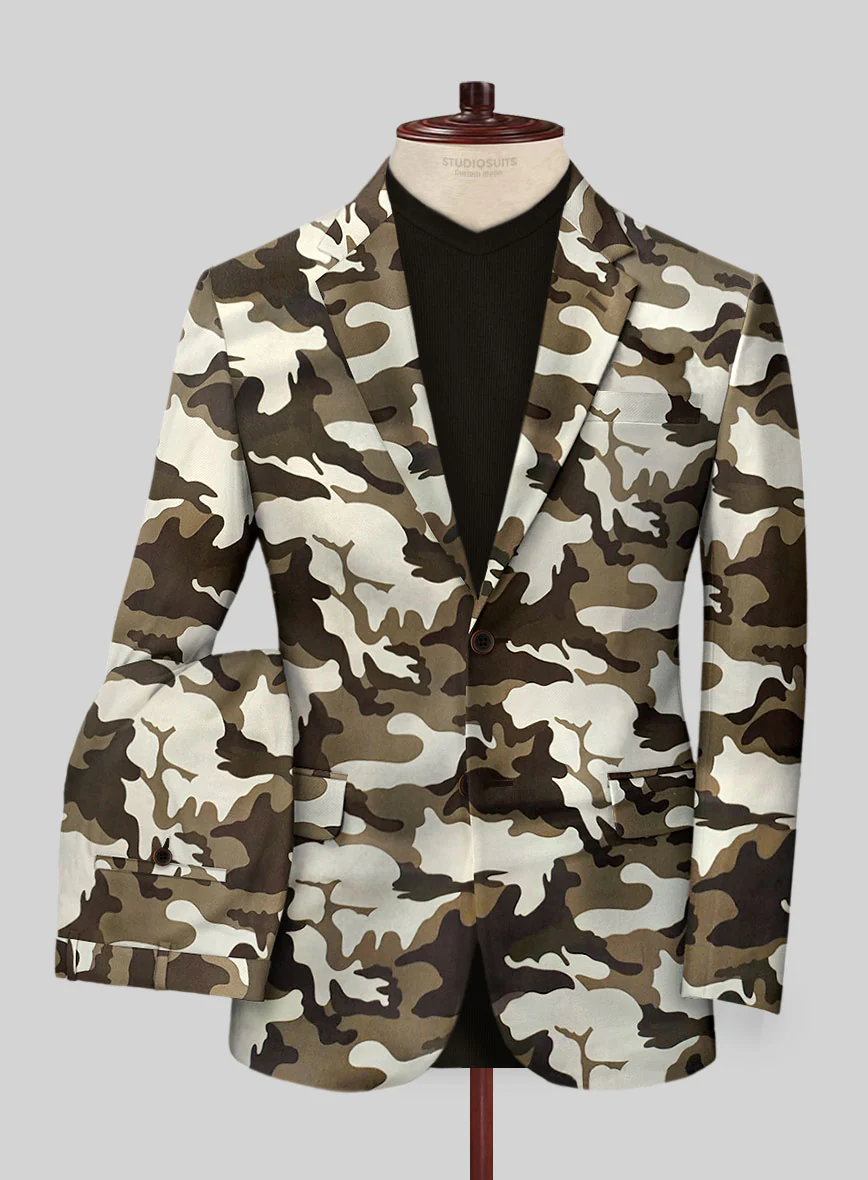 Italian Cotton Montoya Camo Suit - Image 2