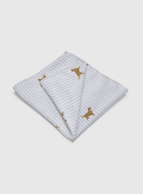 Italian Cotton Pocket Square - Retriever - Image 2