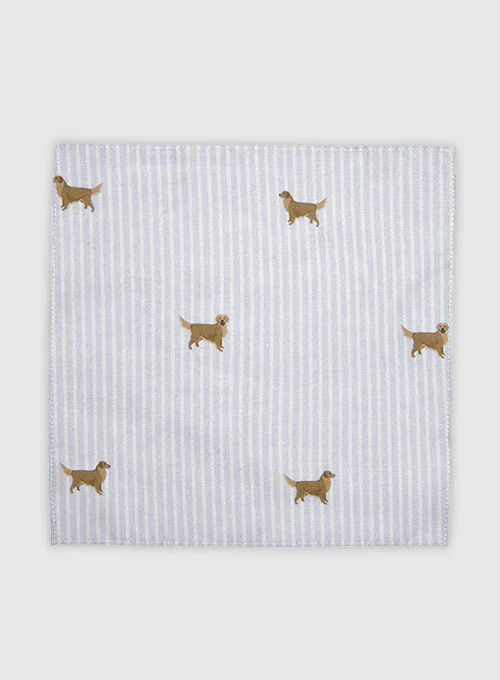 Italian Cotton Pocket Square - Retriever - Image 3