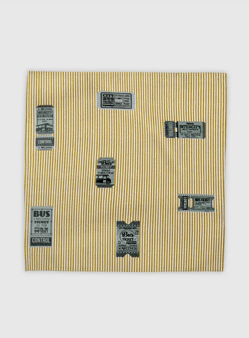 Italian Cotton Pocket Square - Traveller - Image 3