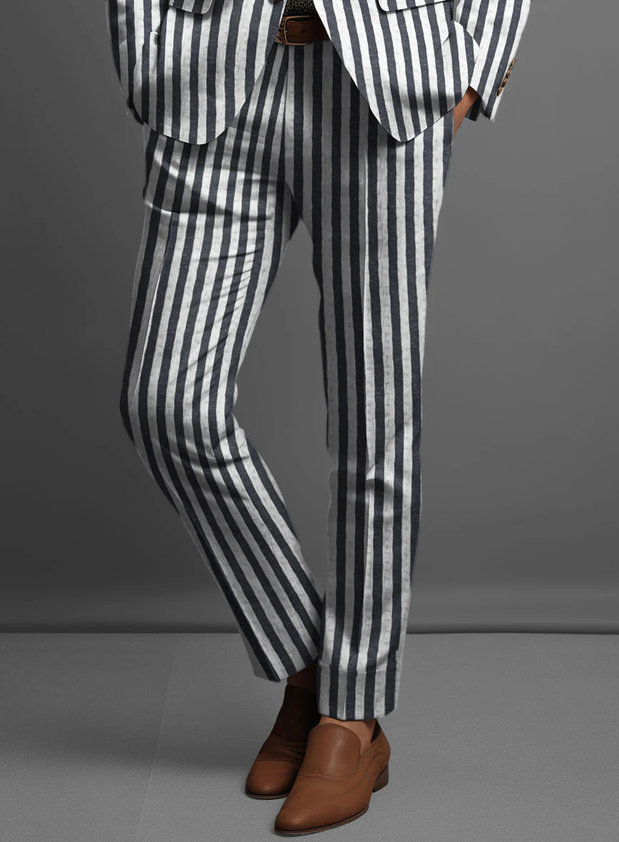 Italian Cotton Seersucker Venancio Pants - Image 2