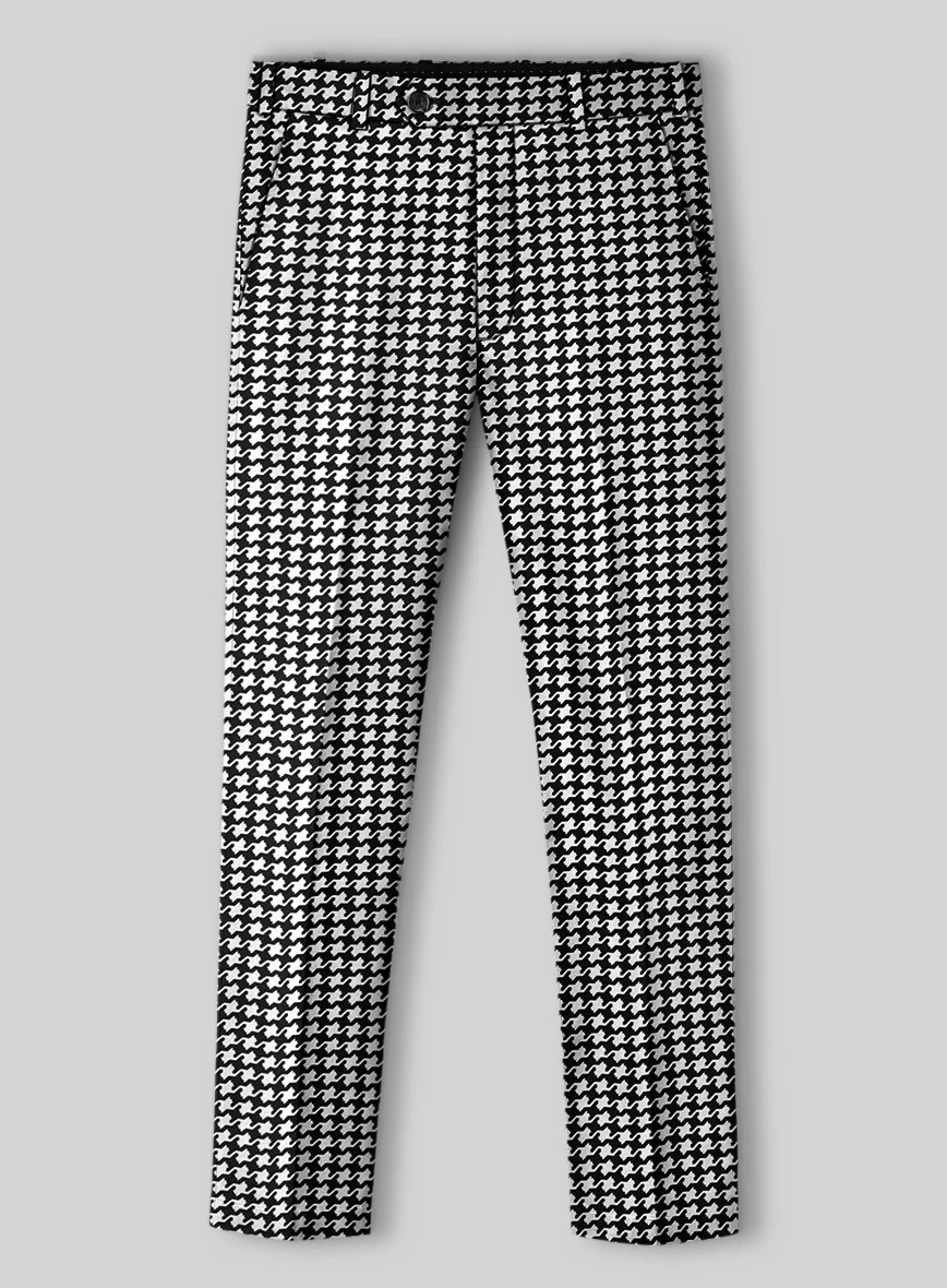 Italian Cotton Silk Bold Houndstooth Suit - Image 5